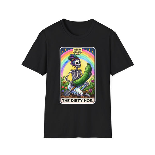 The Dirty Hoe Tarot Gardening T-Shirt - funny t-shirt by Cheeky Business