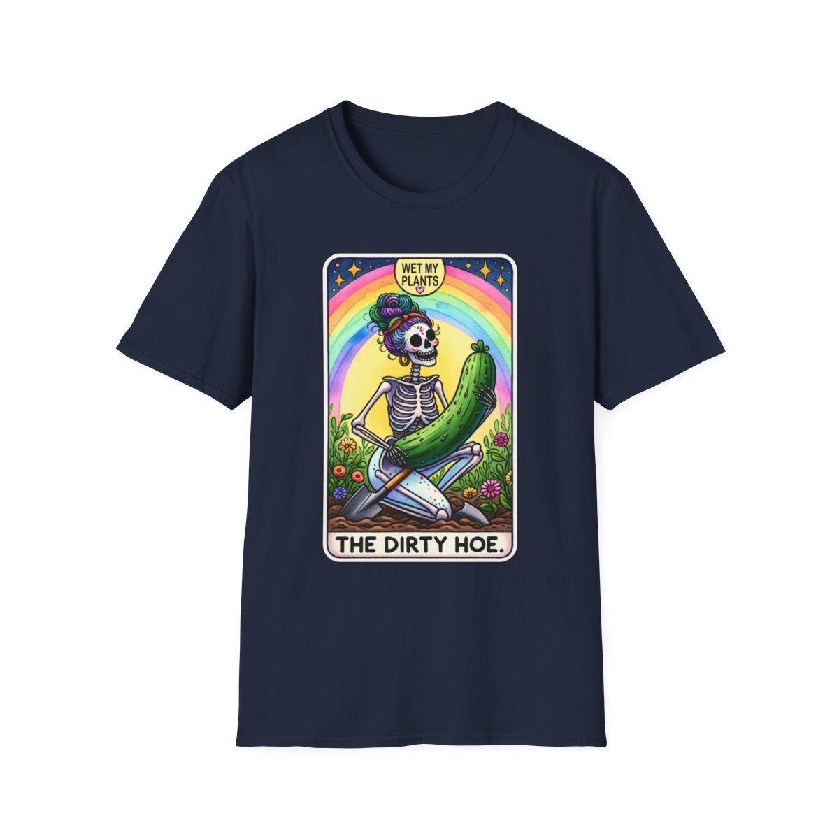 The Dirty Hoe Tarot Gardening T-Shirt - funny t-shirt by Cheeky Business