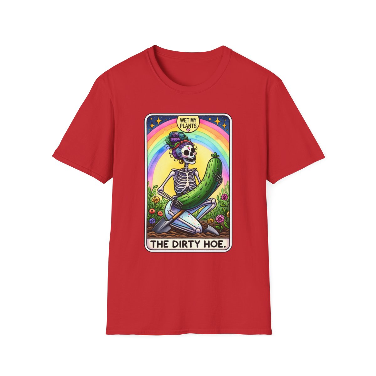 The Dirty Hoe Tarot Gardening T-Shirt - funny t-shirt by Cheeky Business