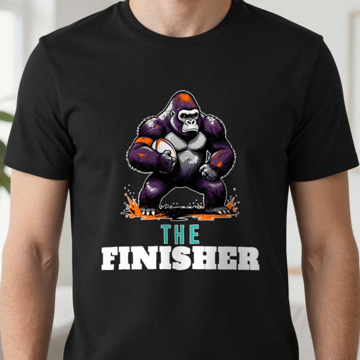 The Finisher Funny Rugby T-Shirt & Sweatshirt close-up