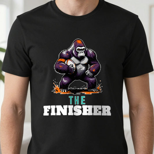The Finisher Funny Rugby T-Shirt & Sweatshirt close-up
