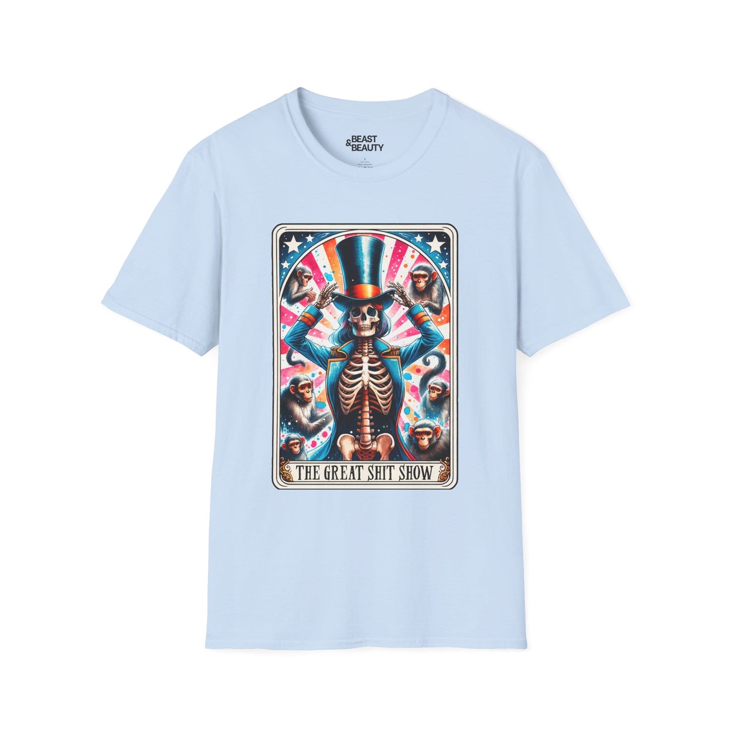 the great shit show tarot skeleton t-shirt t-shirt seventh colour product image