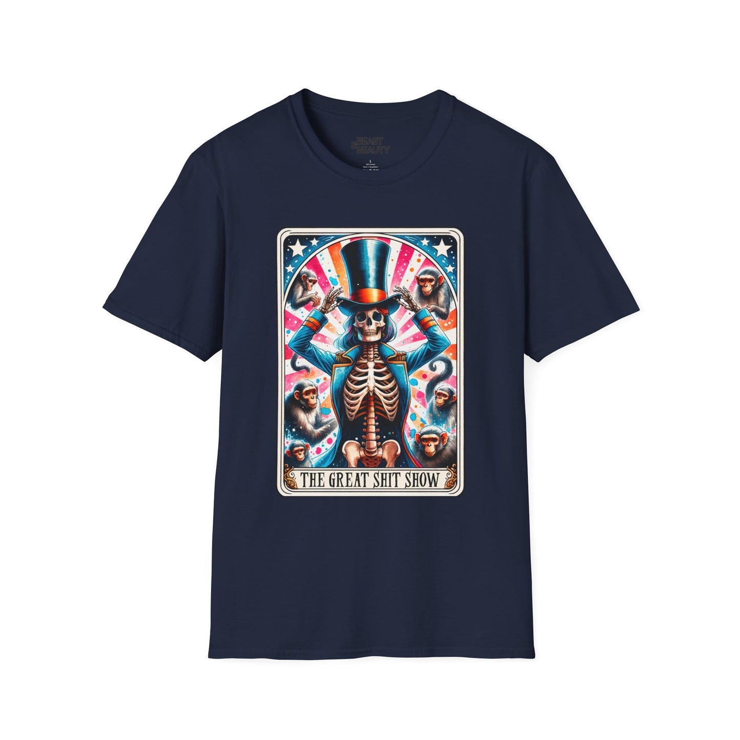 the great shit show tarot skeleton t-shirt t-shirt third colour product image