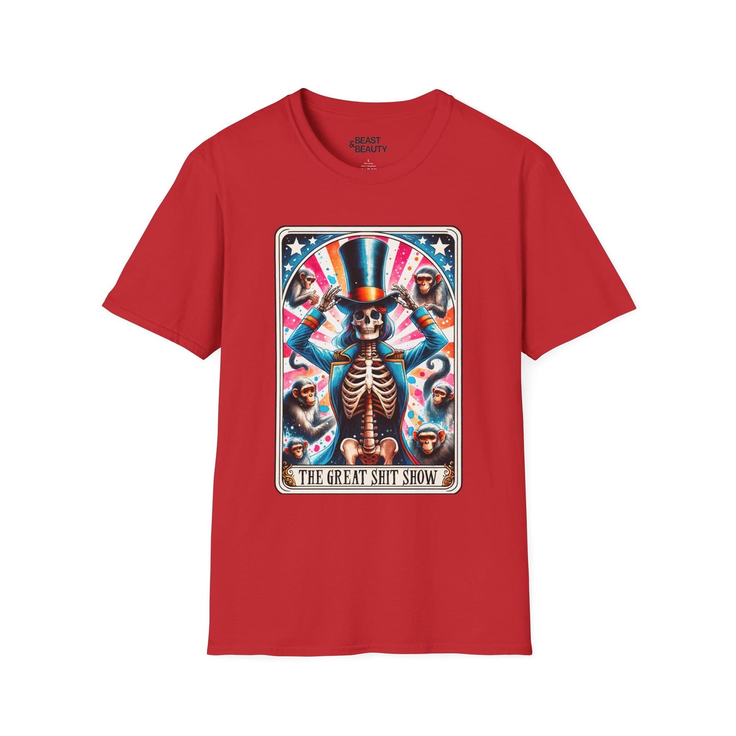 the great shit show tarot skeleton t-shirt t-shirt second colour product image