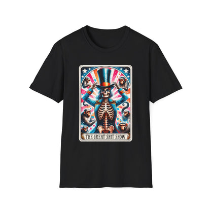 The Great Shit Show Tarot Skeleton T-Shirt - funny t-shirt by Cheeky Business