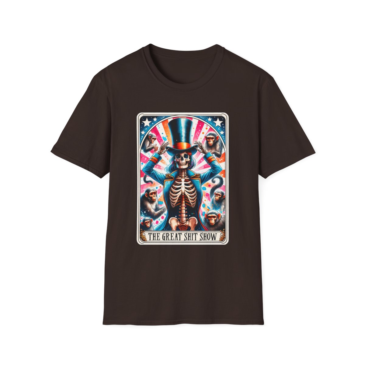 The Great Shit Show Tarot Skeleton T-Shirt - funny t-shirt by Cheeky Business