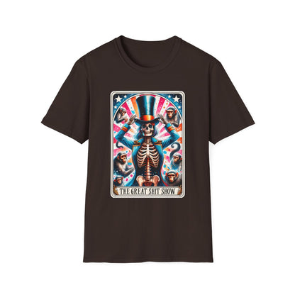 The Great Shit Show Tarot Skeleton T-Shirt - funny t-shirt by Cheeky Business