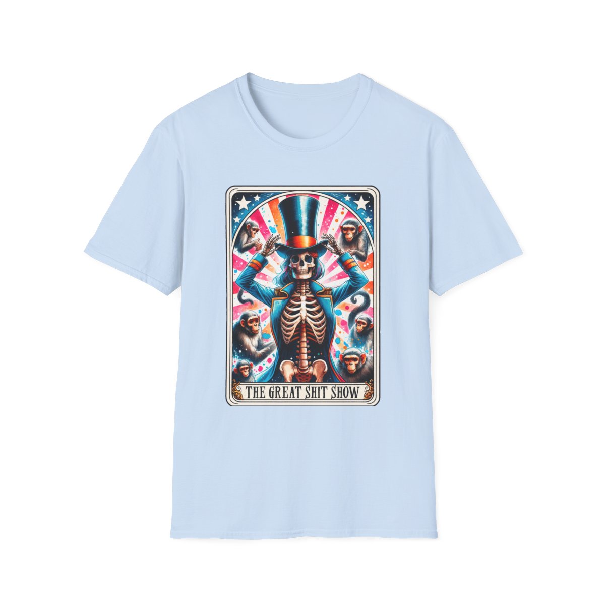 The Great Shit Show Tarot Skeleton T-Shirt - funny t-shirt by Cheeky Business