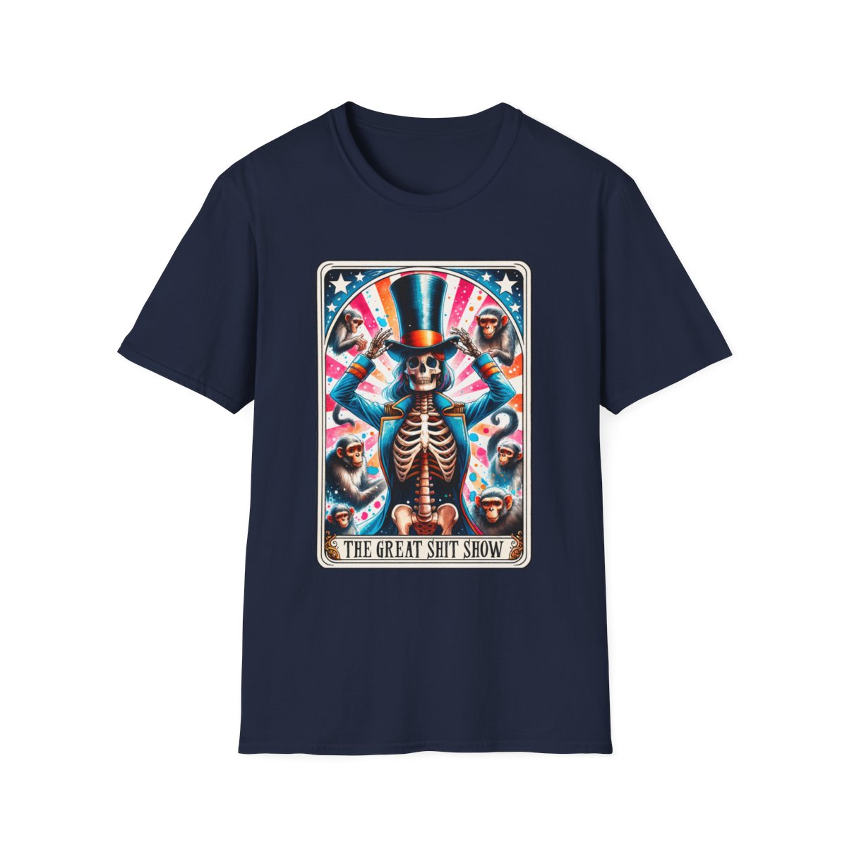 The Great Shit Show Tarot Skeleton T-Shirt - funny t-shirt by Cheeky Business