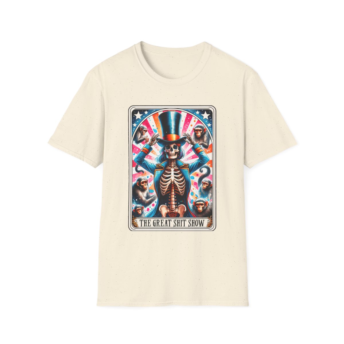 The Great Shit Show Tarot Skeleton T-Shirt - funny t-shirt by Cheeky Business