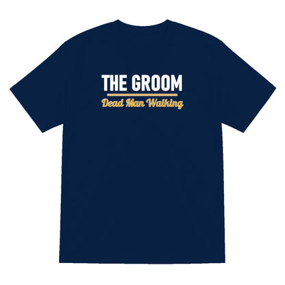 The Groom Dead Man Walking Stag Do T-Shirt & Sweatshirt T-Shirt in Navy