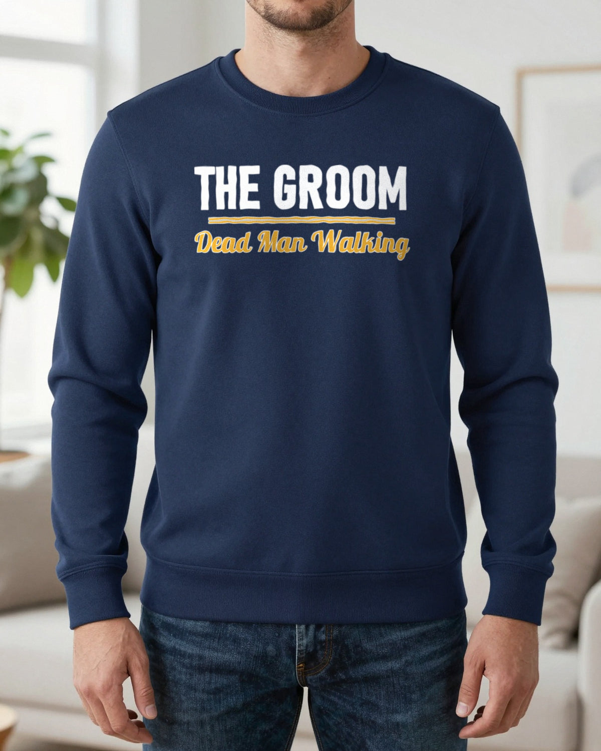 The Groom Dead Man Walking Stag Do T-Shirt & Sweatshirt worn