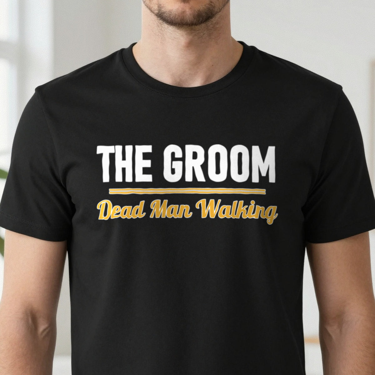 The Groom Dead Man Walking Stag Do T-Shirt & Sweatshirt in another colour