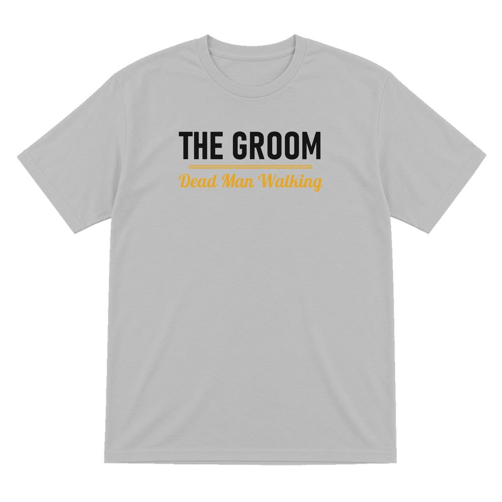 The Groom Dead Man Walking Stag Do T-Shirt & Sweatshirt T-Shirt in Sport Grey