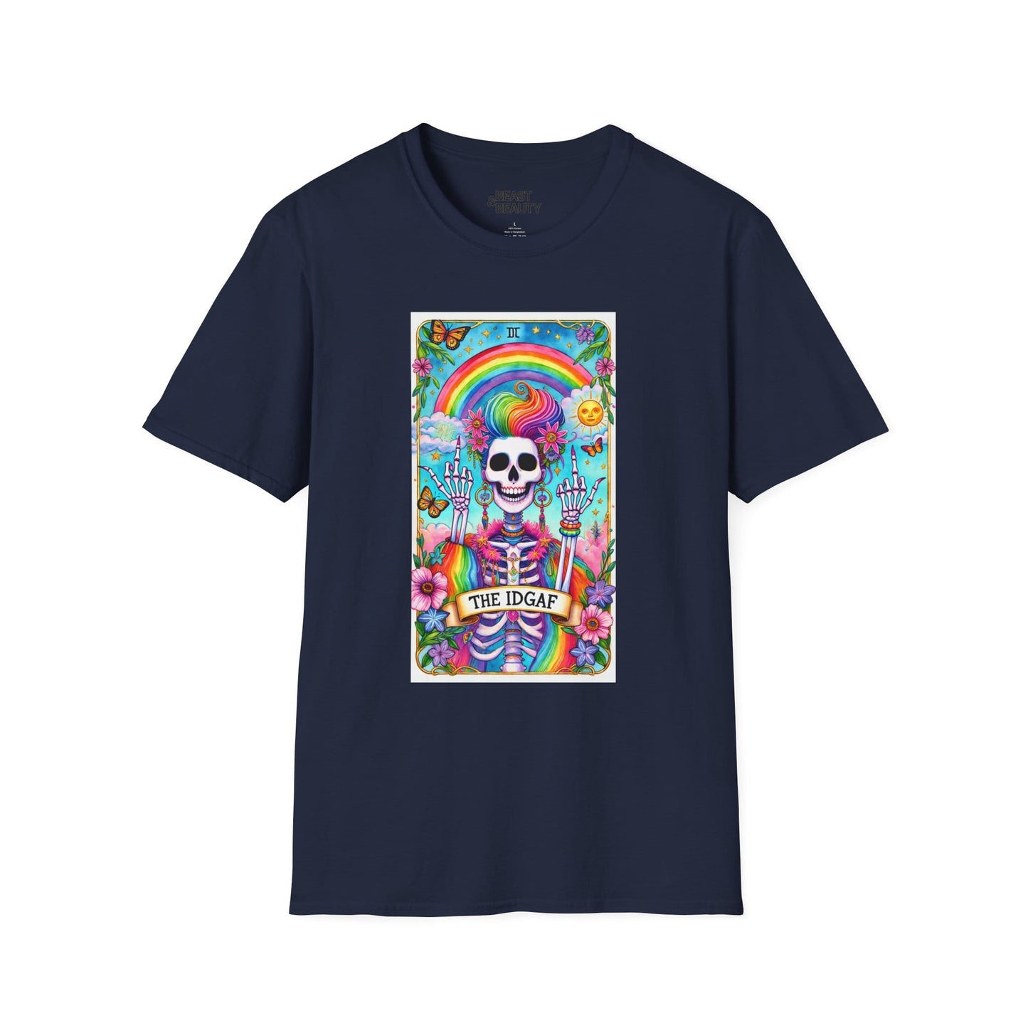 The IDGAF Skeleton Tarot Card Graphic T-Shirt t-shirt product image 3 from Beast and Beauty