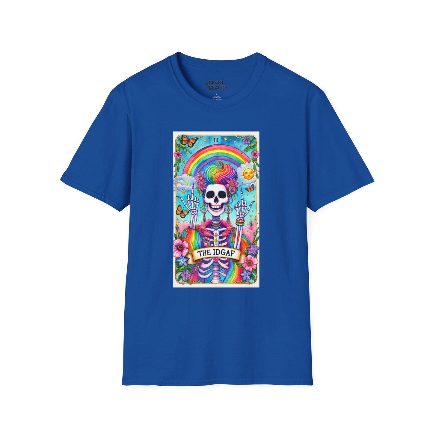 The IDGAF Skeleton Tarot Card Graphic T-Shirt t-shirt product image 5 from Beast and Beauty
