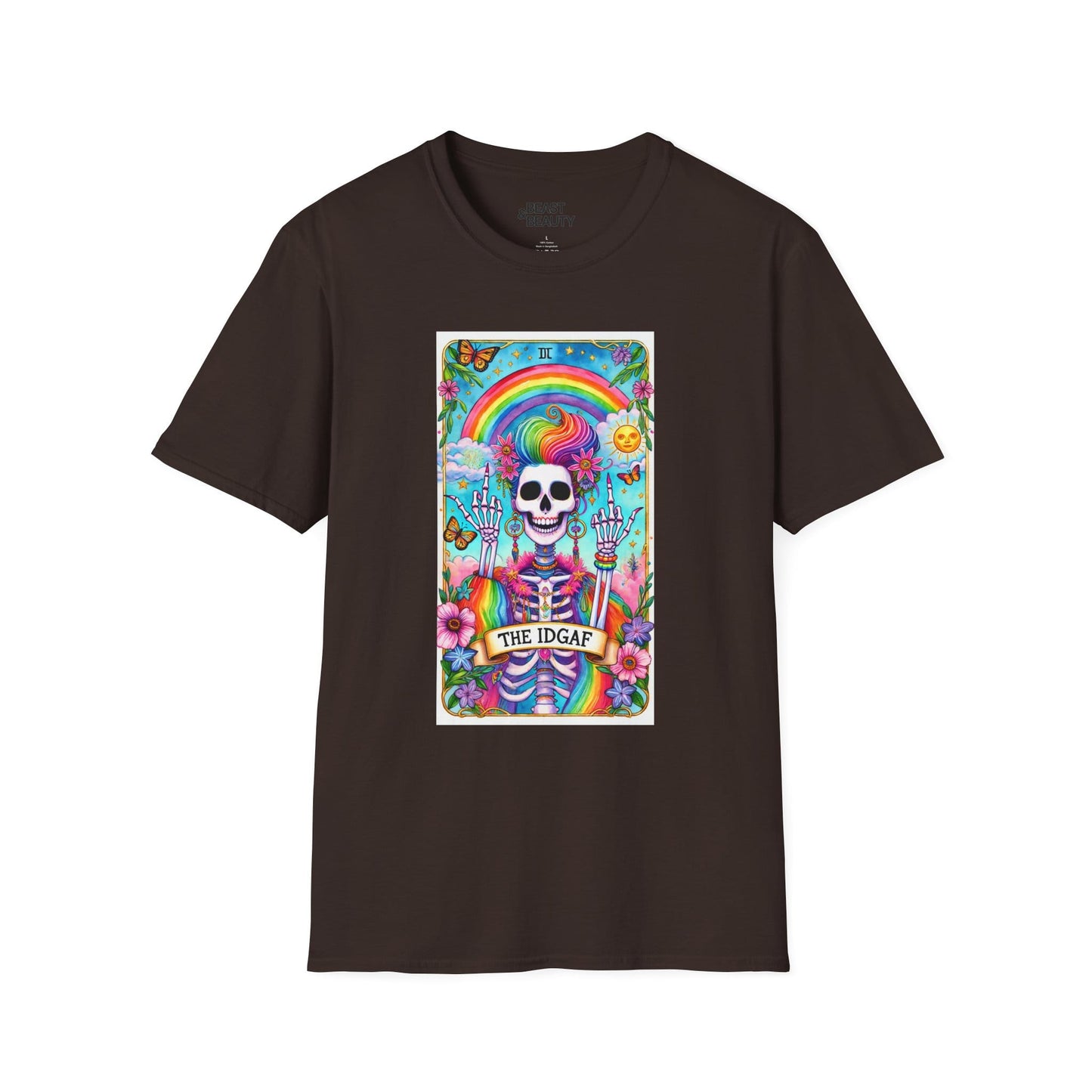 The IDGAF Skeleton Tarot Card Graphic T-Shirt t-shirt product image 2 from Beast and Beauty