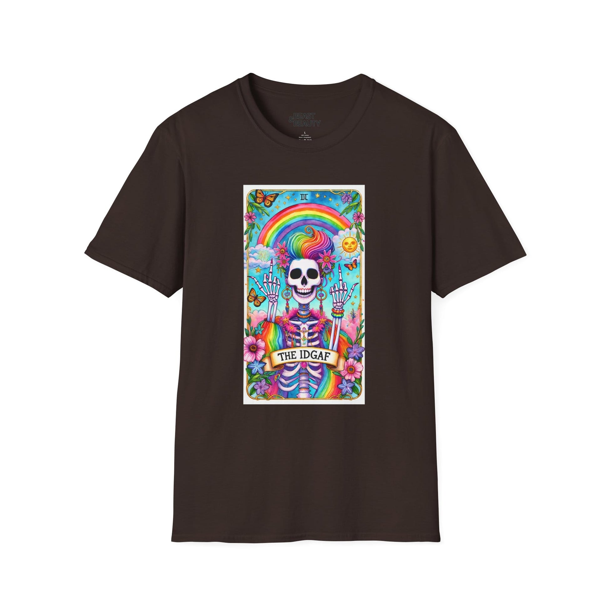 The IDGAF Skeleton Tarot Card Graphic T-Shirt t-shirt product image 2 from Beast and Beauty