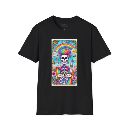 The IDGAF Skeleton Tarot Card Graphic T-Shirt t-shirt product image 1 from Beast and Beauty