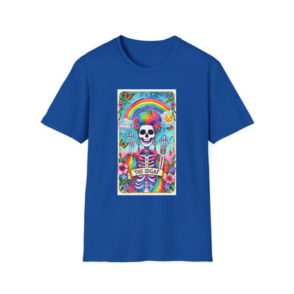 The IDGAF Skeleton Tarot Card Graphic T-Shirt - funny t-shirt by Cheeky Business