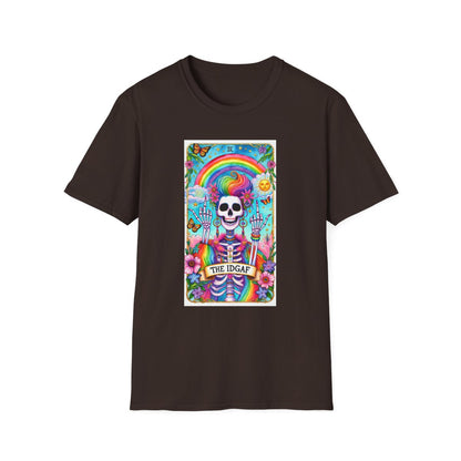 The IDGAF Skeleton Tarot Card Graphic T-Shirt - funny t-shirt by Cheeky Business