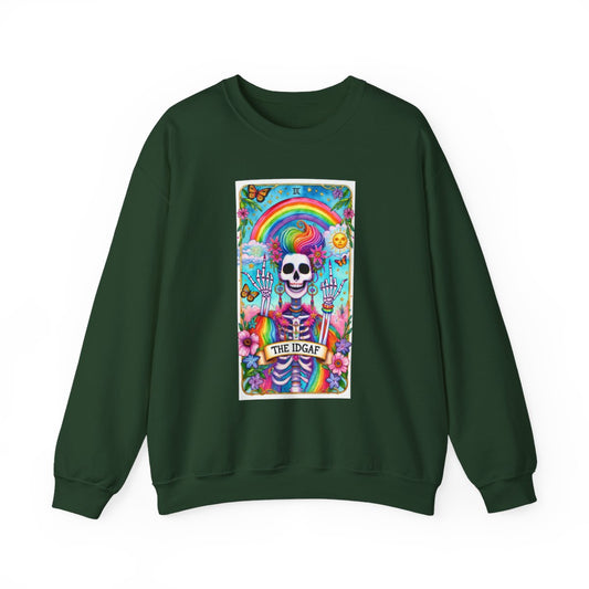 The IDGAF Skeleton Tarot Card Sweatshirt