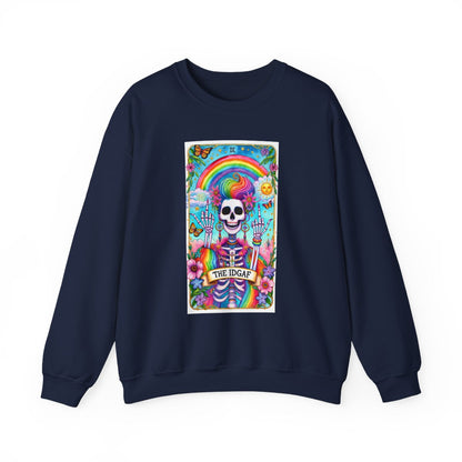 The IDGAF Skeleton Tarot Card Sweatshirt - funny sweatshirt by Cheeky Business