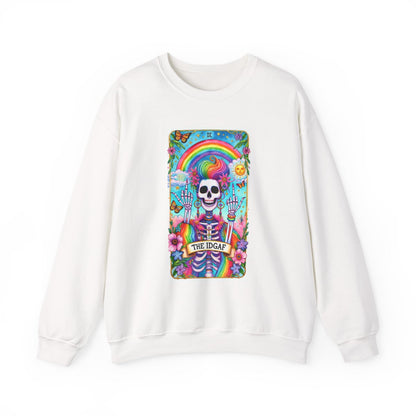 The IDGAF Skeleton Tarot Card Sweatshirt - funny sweatshirt by Cheeky Business
