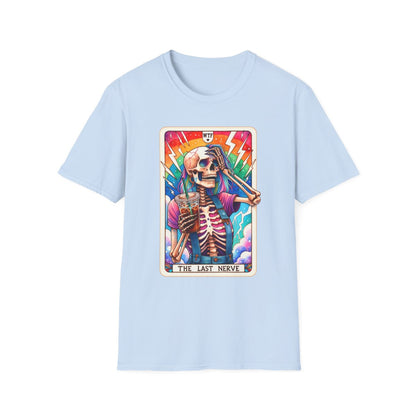 The Last Nerve Skeleton Tarot T-Shirt - funny t-shirt by Cheeky Business