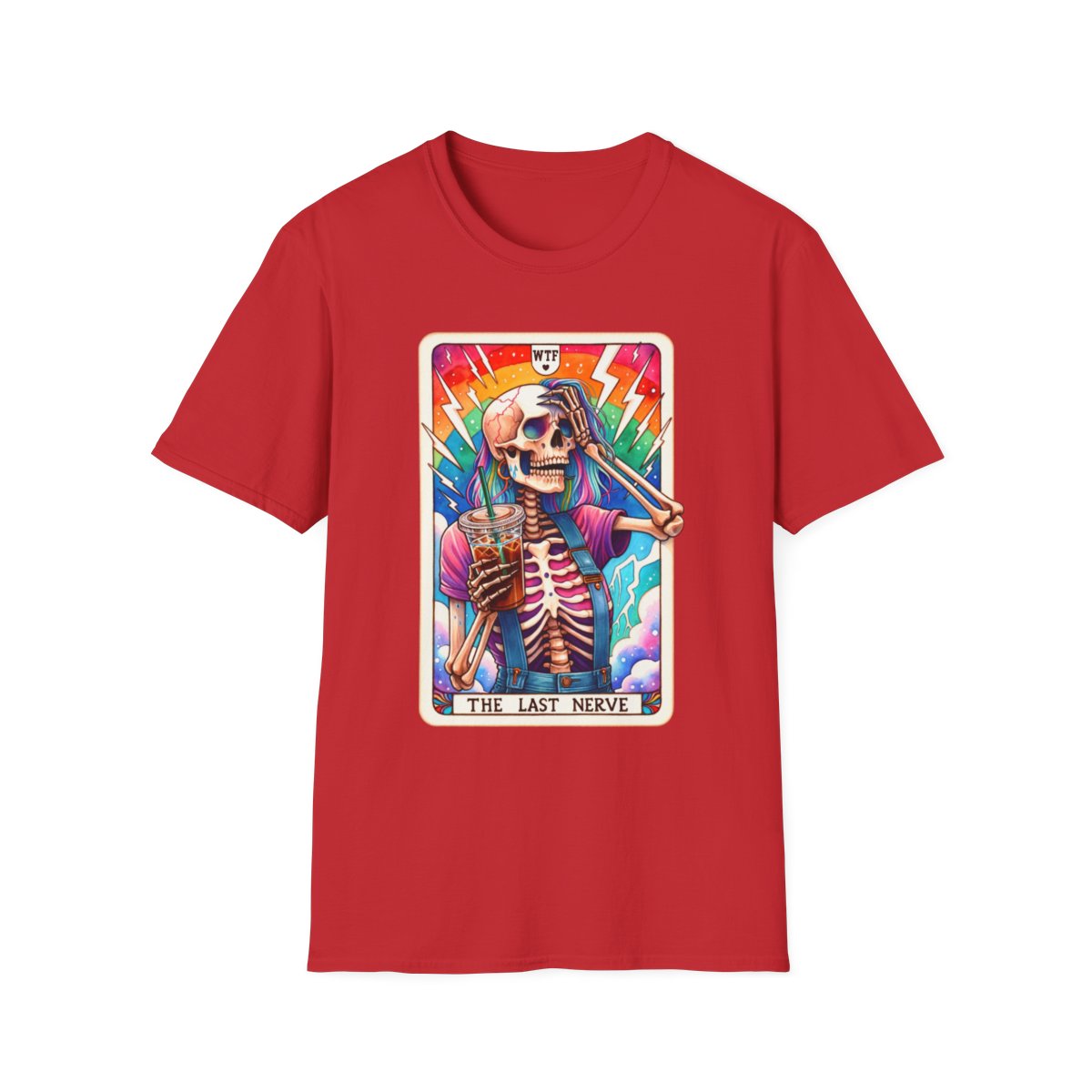The Last Nerve Skeleton Tarot T-Shirt - funny t-shirt by Cheeky Business