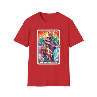 The Last Nerve Skeleton Tarot T-Shirt - funny t-shirt by Cheeky Business