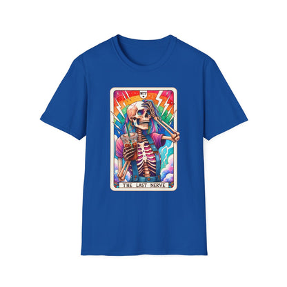 The Last Nerve Skeleton Tarot T-Shirt - funny t-shirt by Cheeky Business