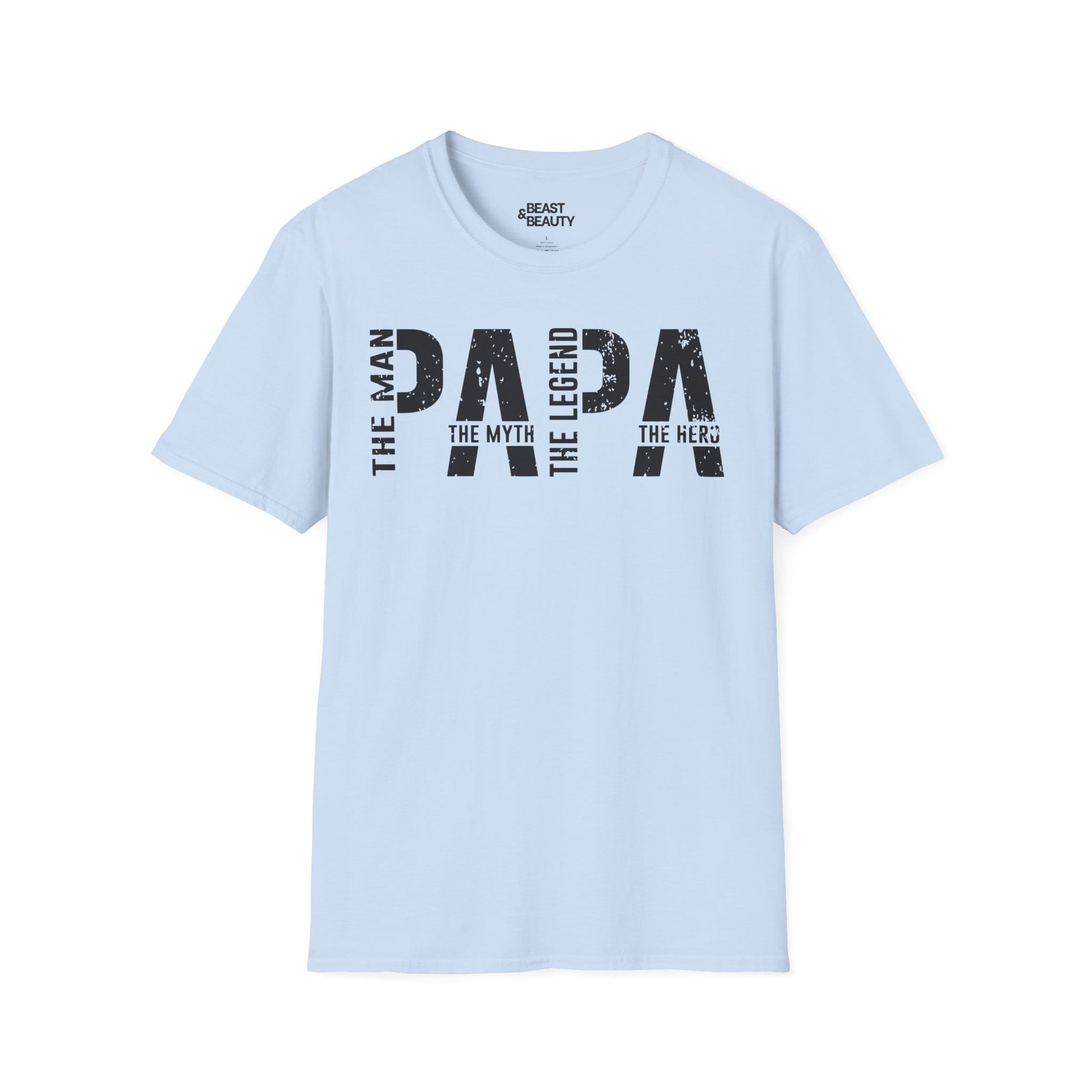 the man the myth the legend dad the hero t-shirt light blue t-shirt Father's Day gift idea