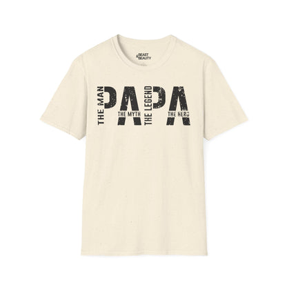 the man the myth the legend dad the hero t-shirt natural t-shirt Father's Day gift idea