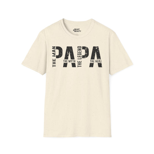 the man the myth the legend dad the hero t-shirt natural t-shirt Father's Day gift idea
