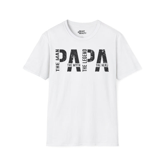 the man the myth the legend dad the hero t-shirt white t-shirt Father's Day gift idea