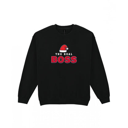 The Real Boss Christmas Jumper & T-Shirt Sweatshirt in Black