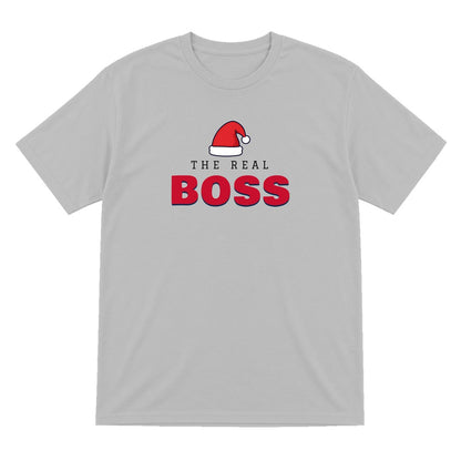The Real Boss Christmas Jumper & T-Shirt T-Shirt in Sport Grey
