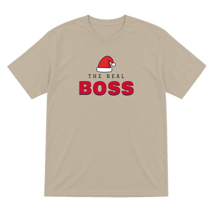 The Real Boss Christmas Jumper & T-Shirt T-Shirt in Sand