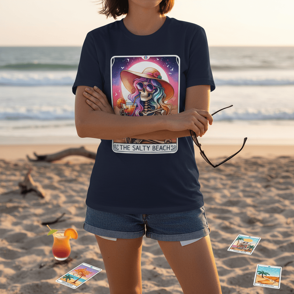 the salty beach tarot graphic t-shirt t-shirt eighth colour product image