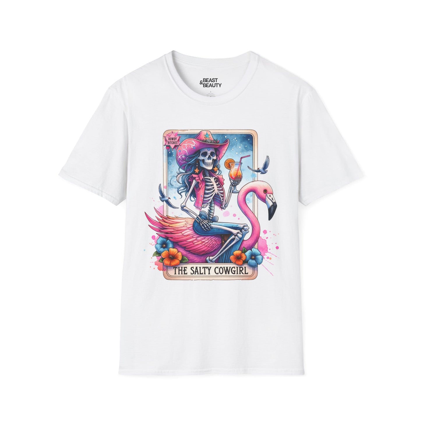the salty cowgirl tarot graphic t-shirt t-shirt alternate colour product image
