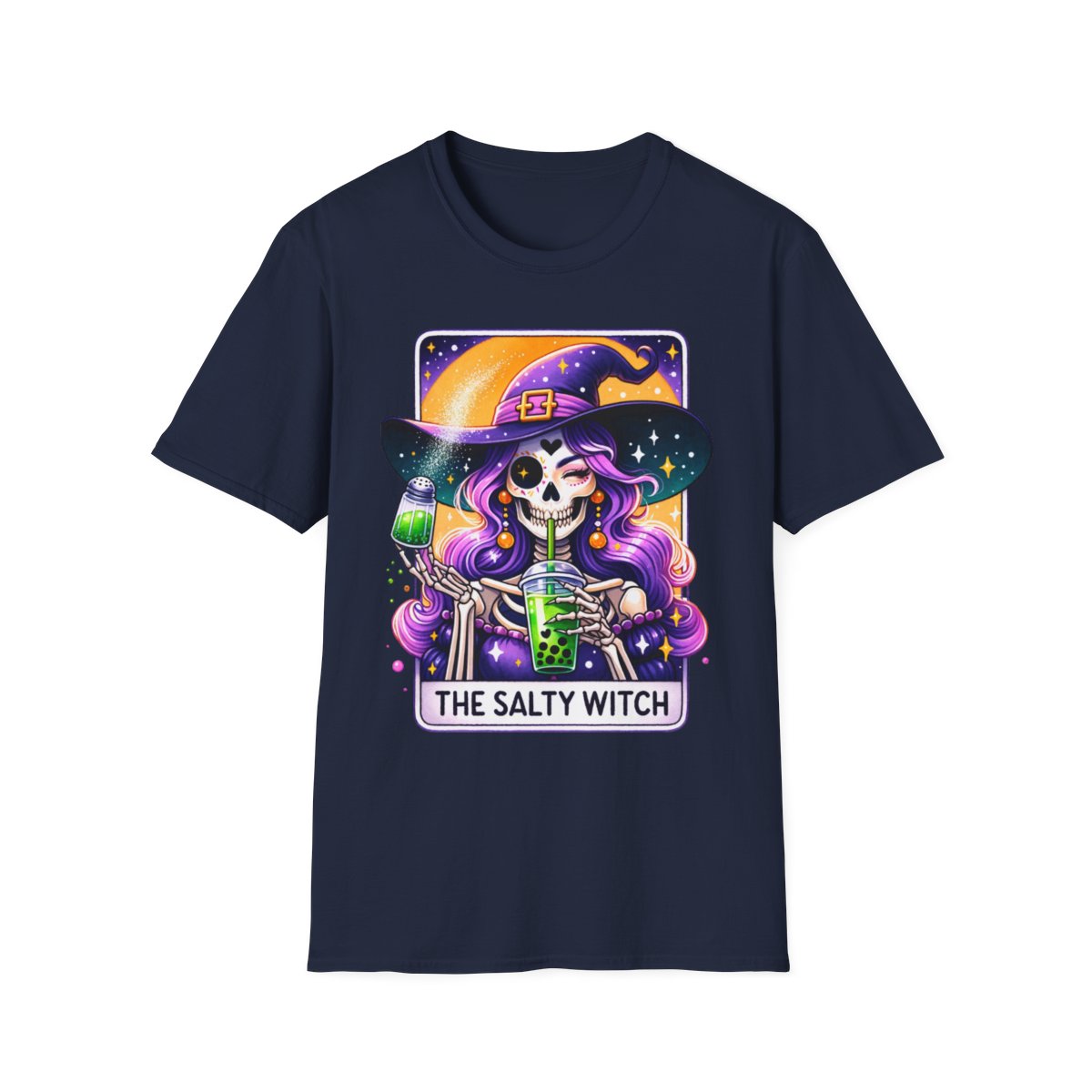 The Salty Witch Tarot Bubble Tea T-Shirt - funny t-shirt by Cheeky Business