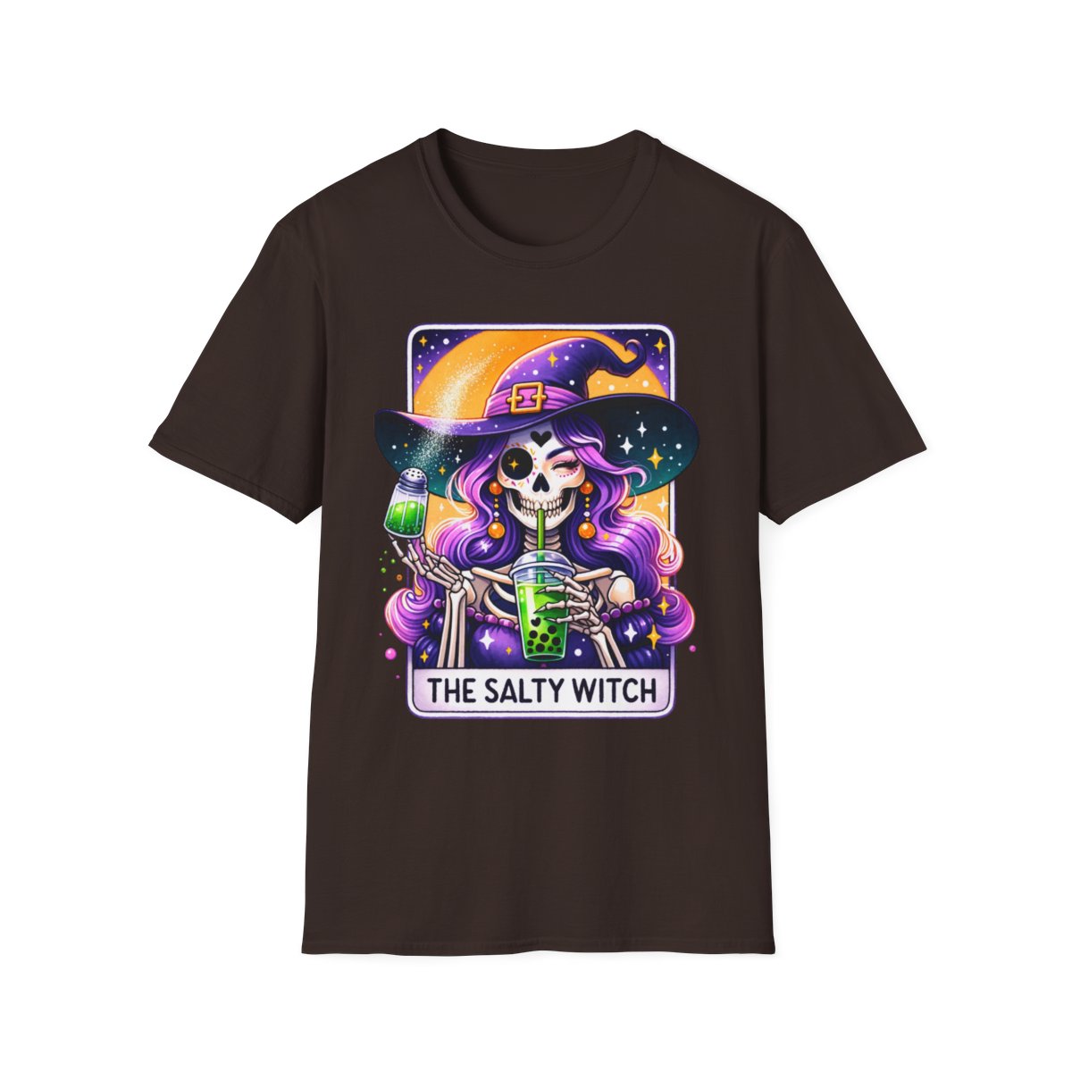 The Salty Witch Tarot Bubble Tea T-Shirt - funny t-shirt by Cheeky Business