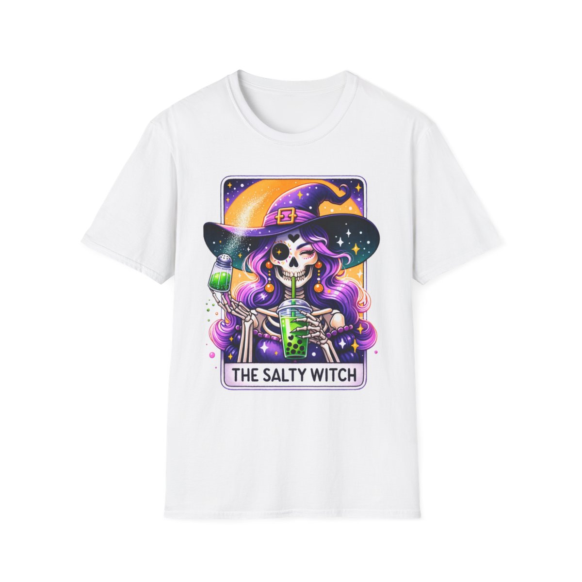 The Salty Witch Tarot Bubble Tea T-Shirt - funny t-shirt by Cheeky Business