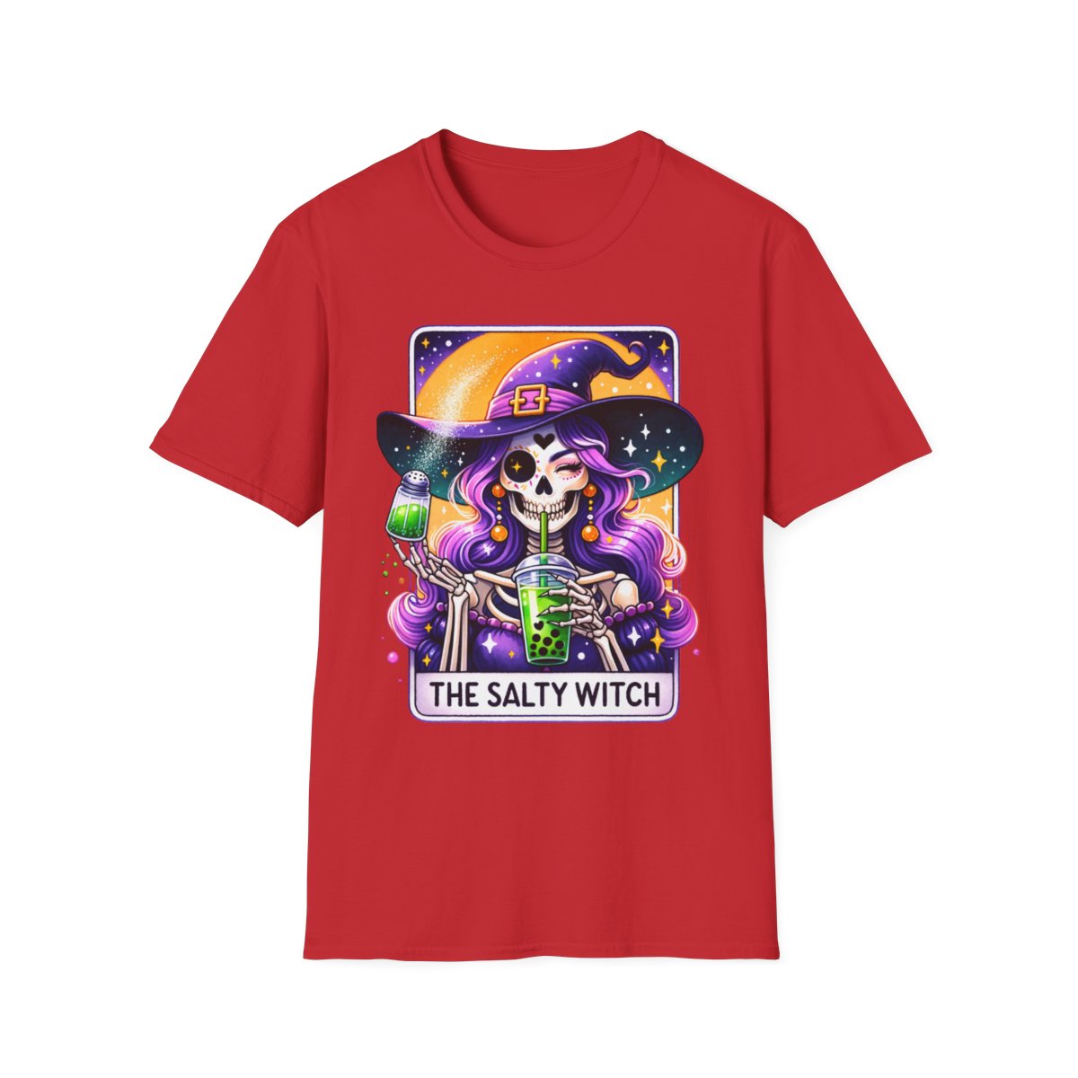 The Salty Witch Tarot Bubble Tea T-Shirt - funny t-shirt by Cheeky Business
