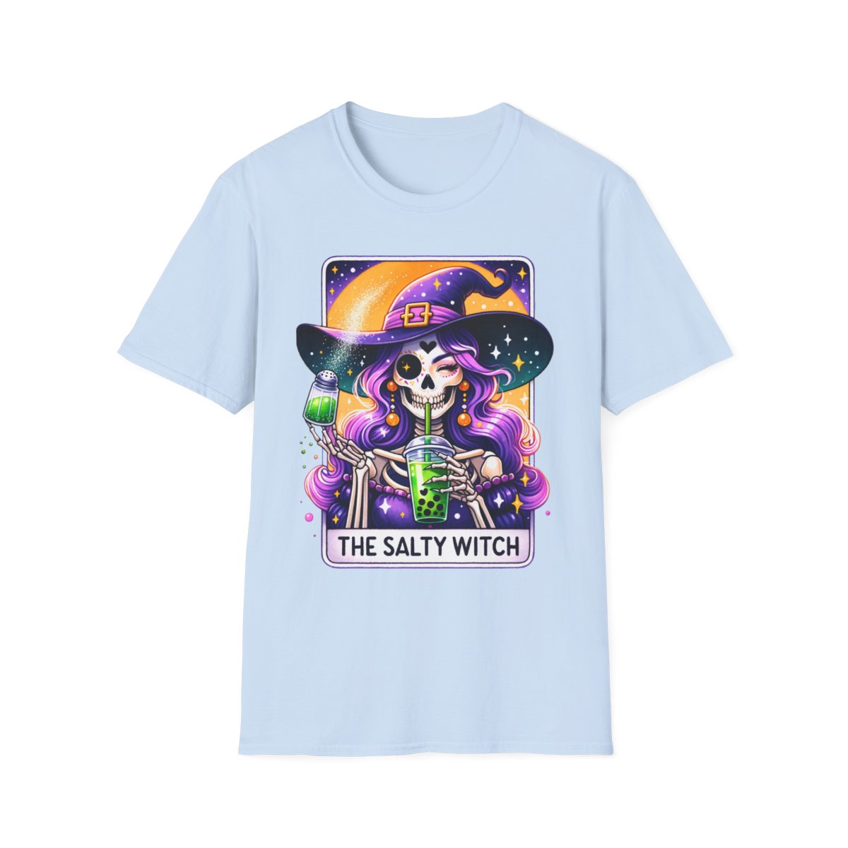 The Salty Witch Tarot Bubble Tea T-Shirt - funny t-shirt by Cheeky Business