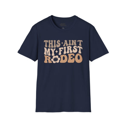 this ain t my first rodeo t-shirt navy t-shirt cowgirl gift idea