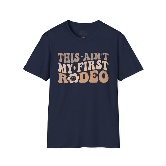 this ain t my first rodeo t-shirt navy t-shirt cowgirl gift idea