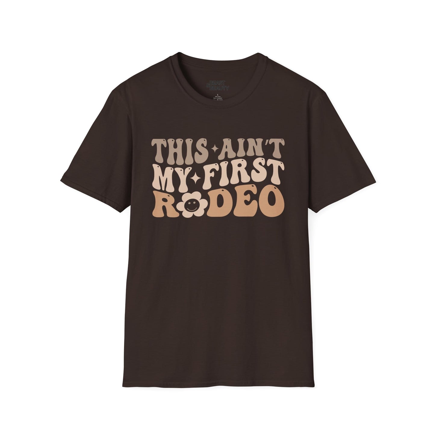 this ain t my first rodeo t-shirt dark chocolate t-shirt cowgirl gift idea