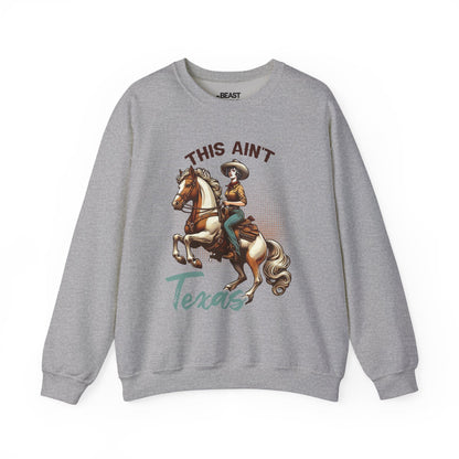 this ain t texas cowgirl sweatshirt sport grey sweatshirt cowgirl gift idea